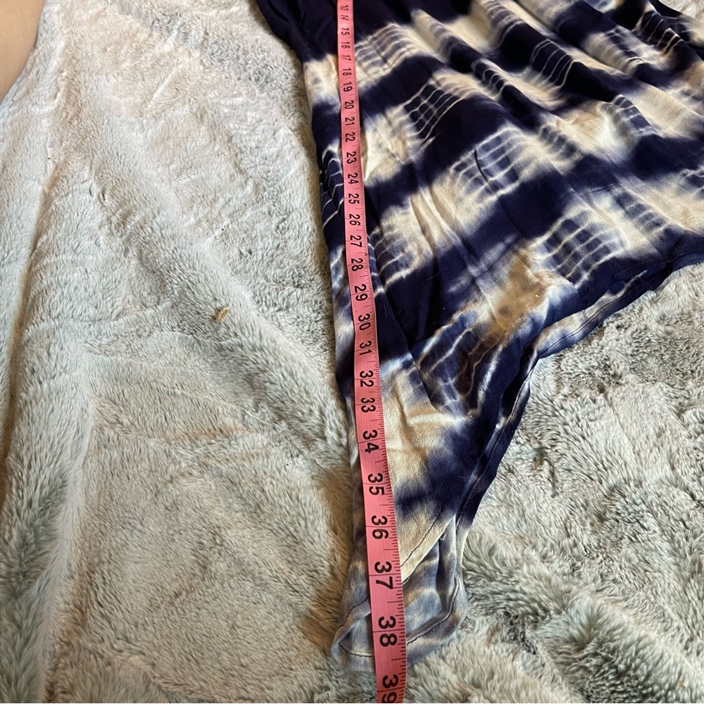 Francesca’s Collection Blue Rain Boho Tie Dye Midi Draped Dress - SMALL - Picture 7 of 10